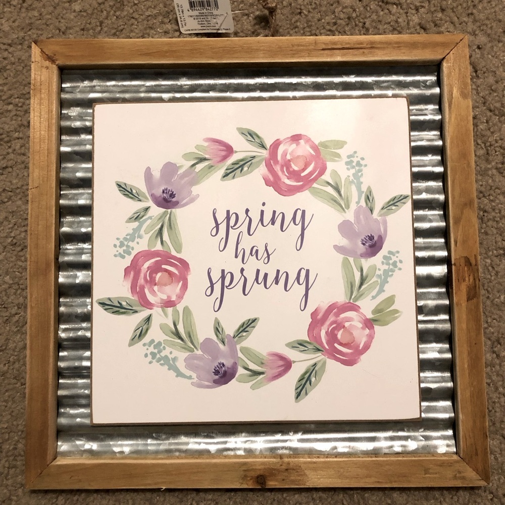 New “Spring Has Sprung” Wall Plaque.